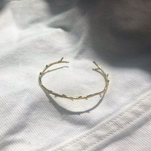 Gold platted branch cuff